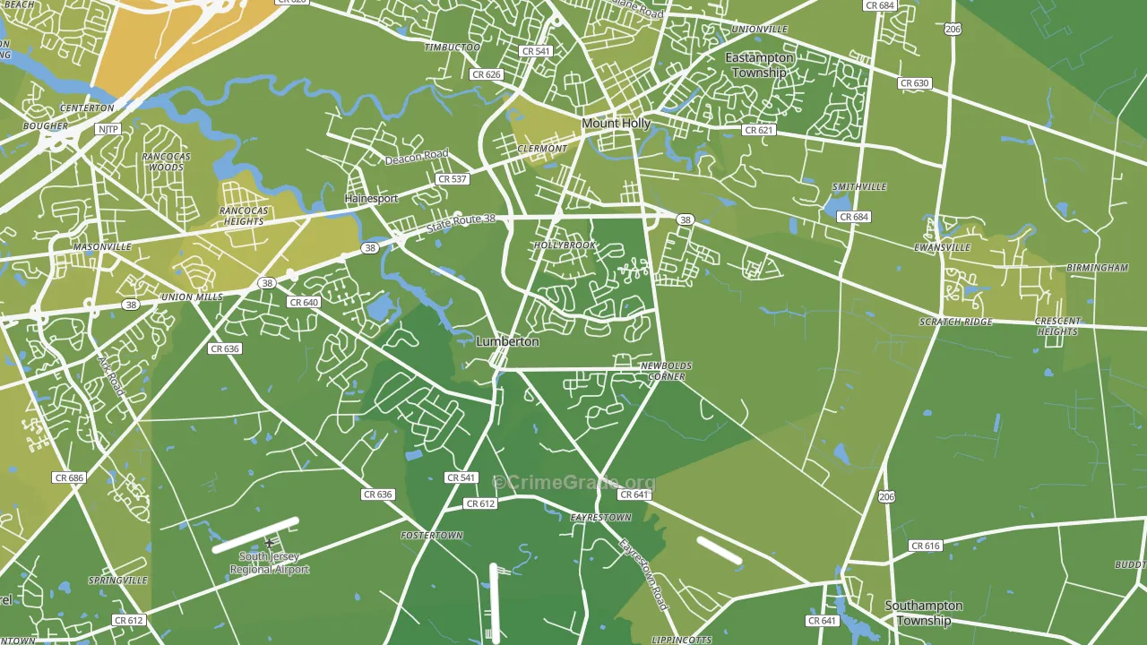 08048, NJ Map of Vehicle Theft Rates