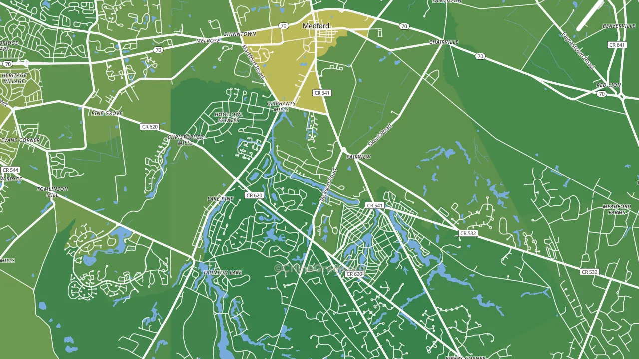 08055, NJ Map of Vehicle Theft Rates