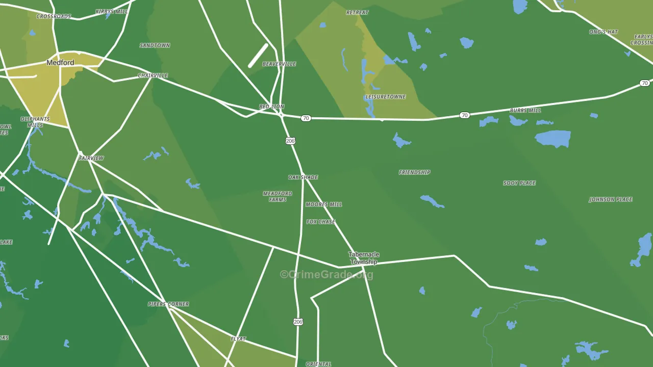 08088, NJ Map of Vehicle Theft Rates