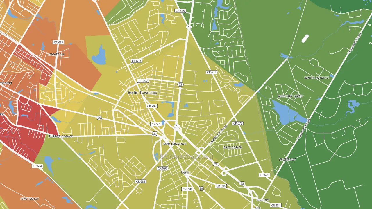08091, NJ Map of Vehicle Theft Rates