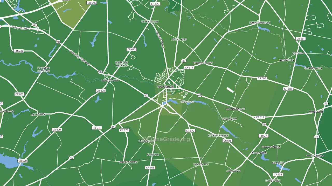 08098, NJ Map of Vehicle Theft Rates