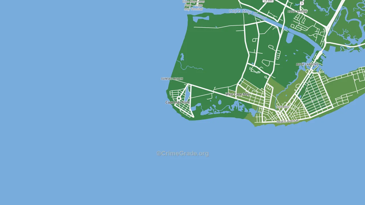 08212, NJ Map of Vehicle Theft Rates
