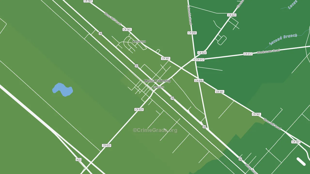 08217, NJ Map of Vehicle Theft Rates
