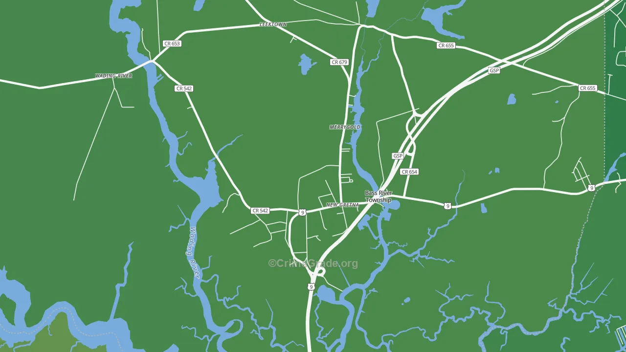 08224, NJ Map of Vehicle Theft Rates