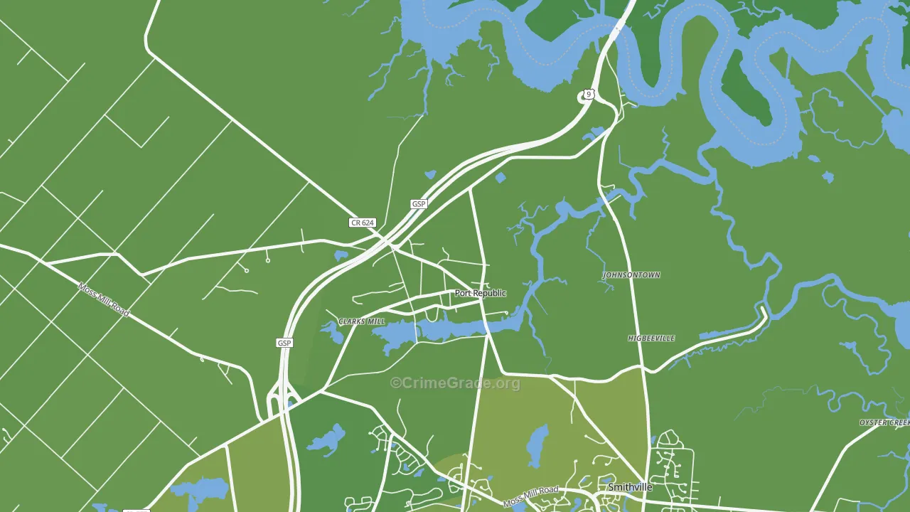 08241, NJ Map of Vehicle Theft Rates