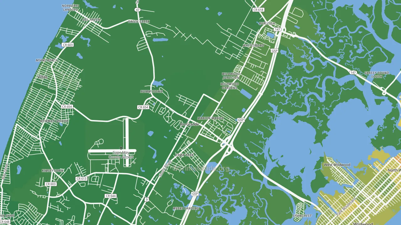 08242, NJ Map of Vehicle Theft Rates