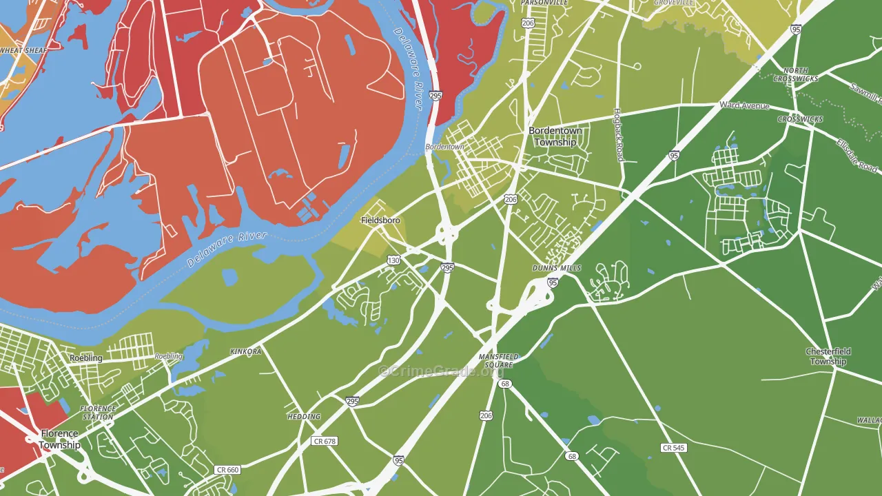 08505, NJ Map of Vehicle Theft Rates