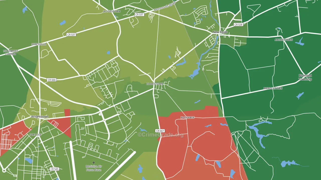 08511, NJ Map of Vehicle Theft Rates