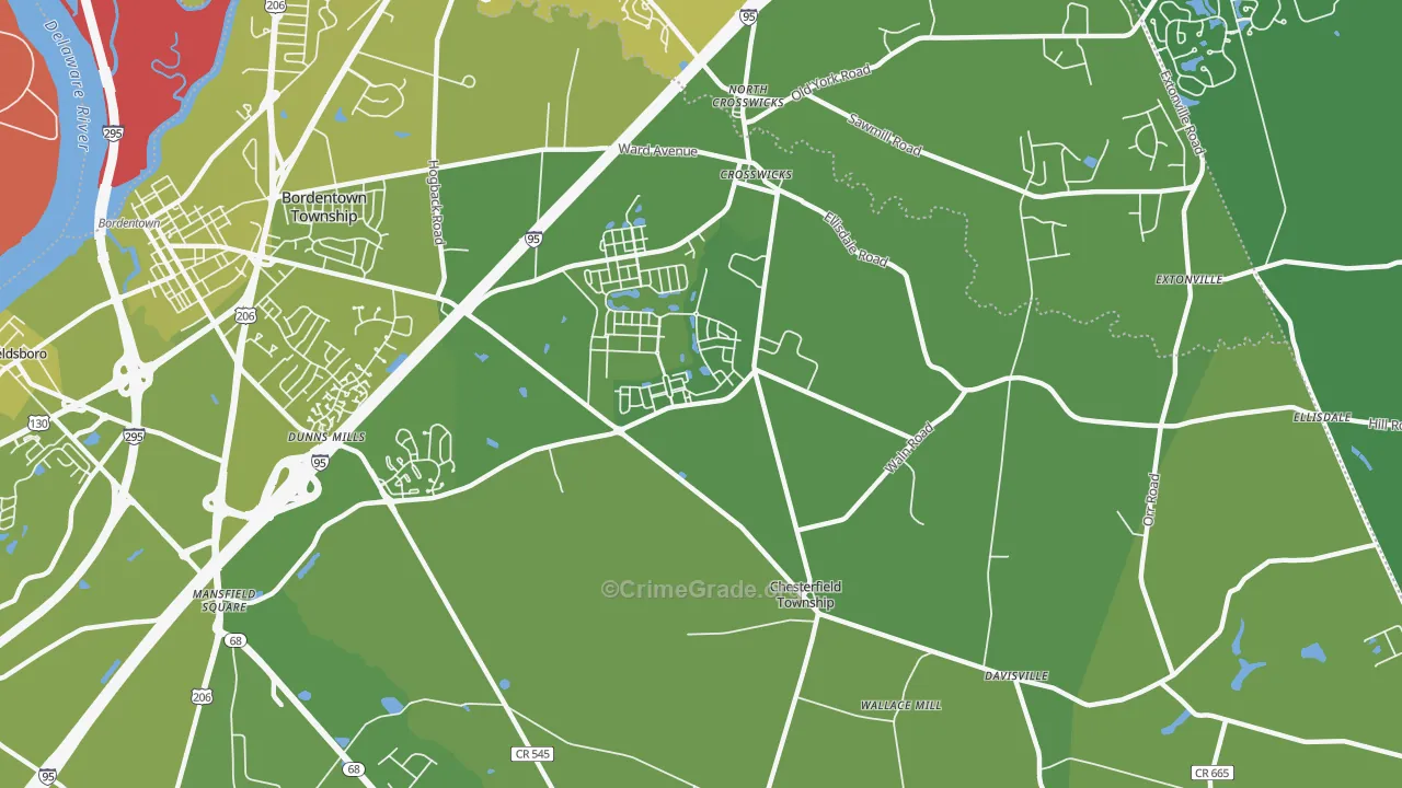 08515, NJ Map of Vehicle Theft Rates
