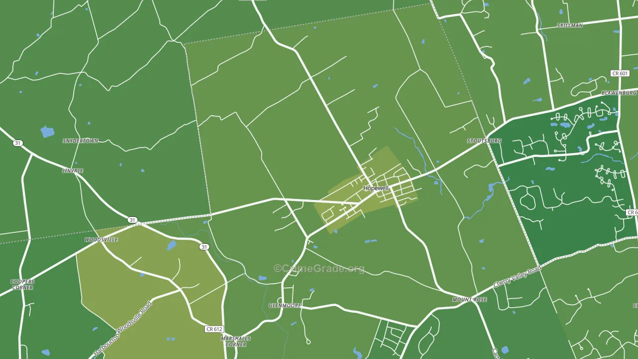 08525, NJ Map of Vehicle Theft Rates