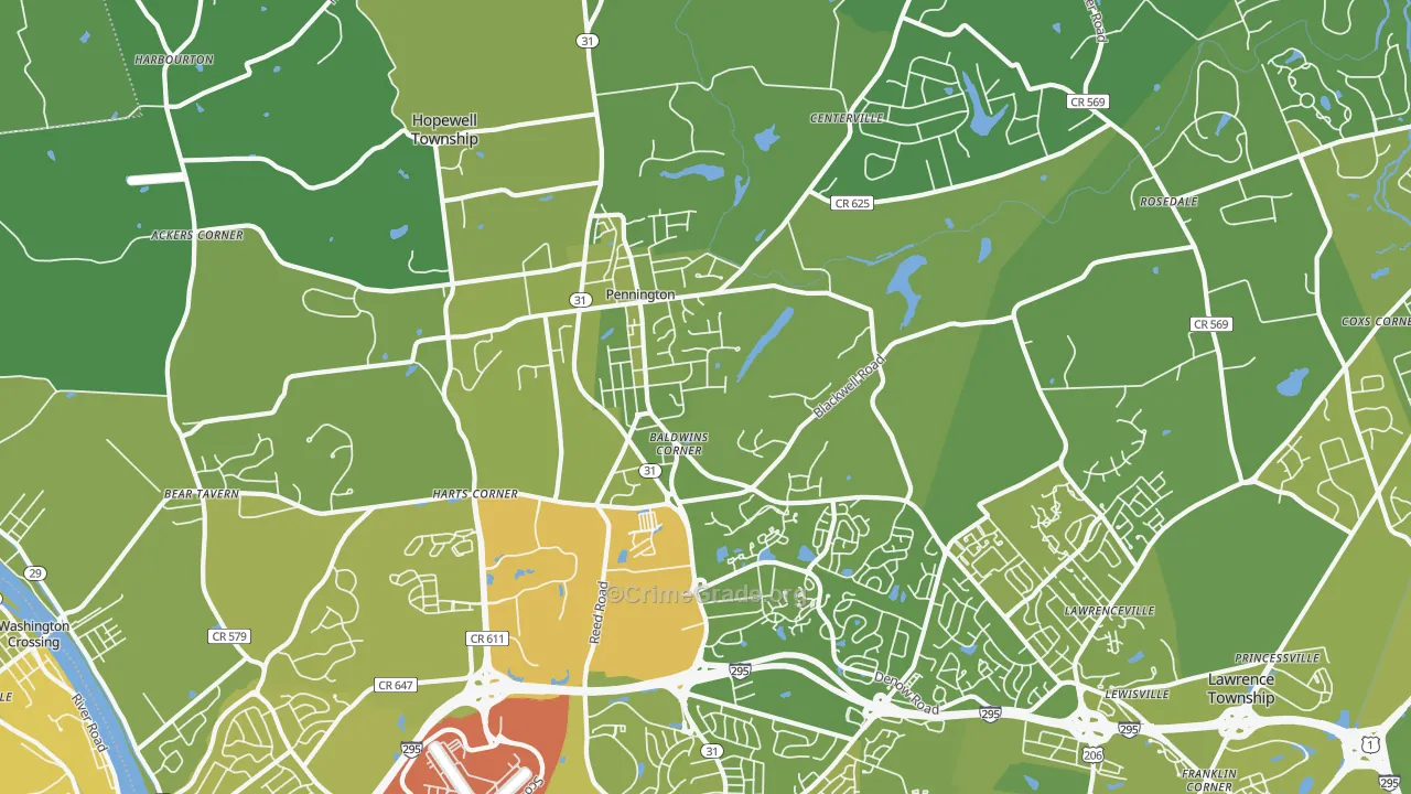08534, NJ Map of Vehicle Theft Rates