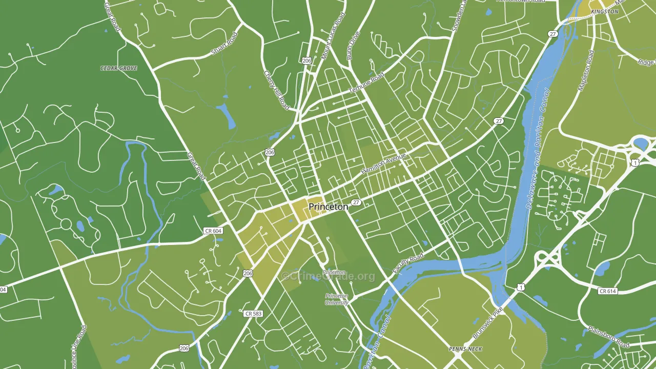 08542, NJ Map of Vehicle Theft Rates