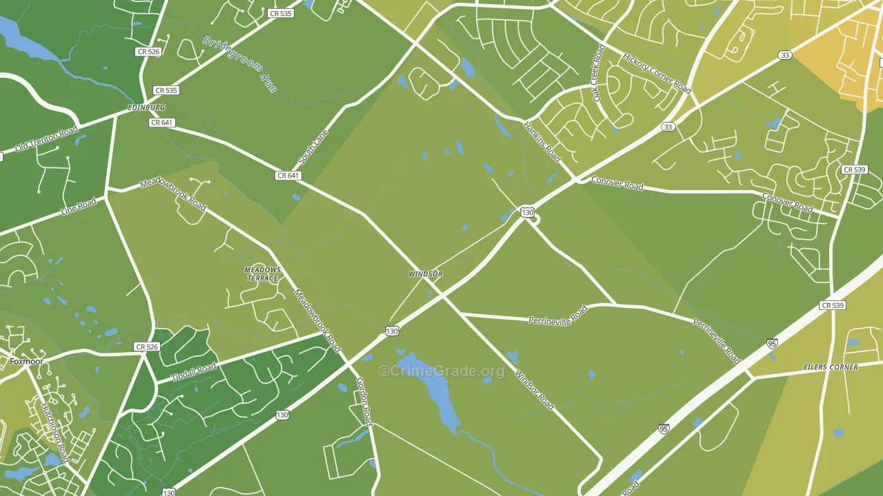 08561, NJ Map of Vehicle Theft Rates