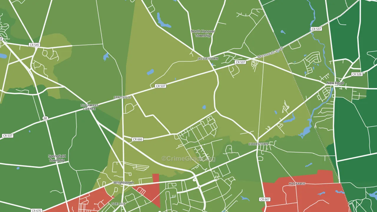 08562, NJ Map of Vehicle Theft Rates