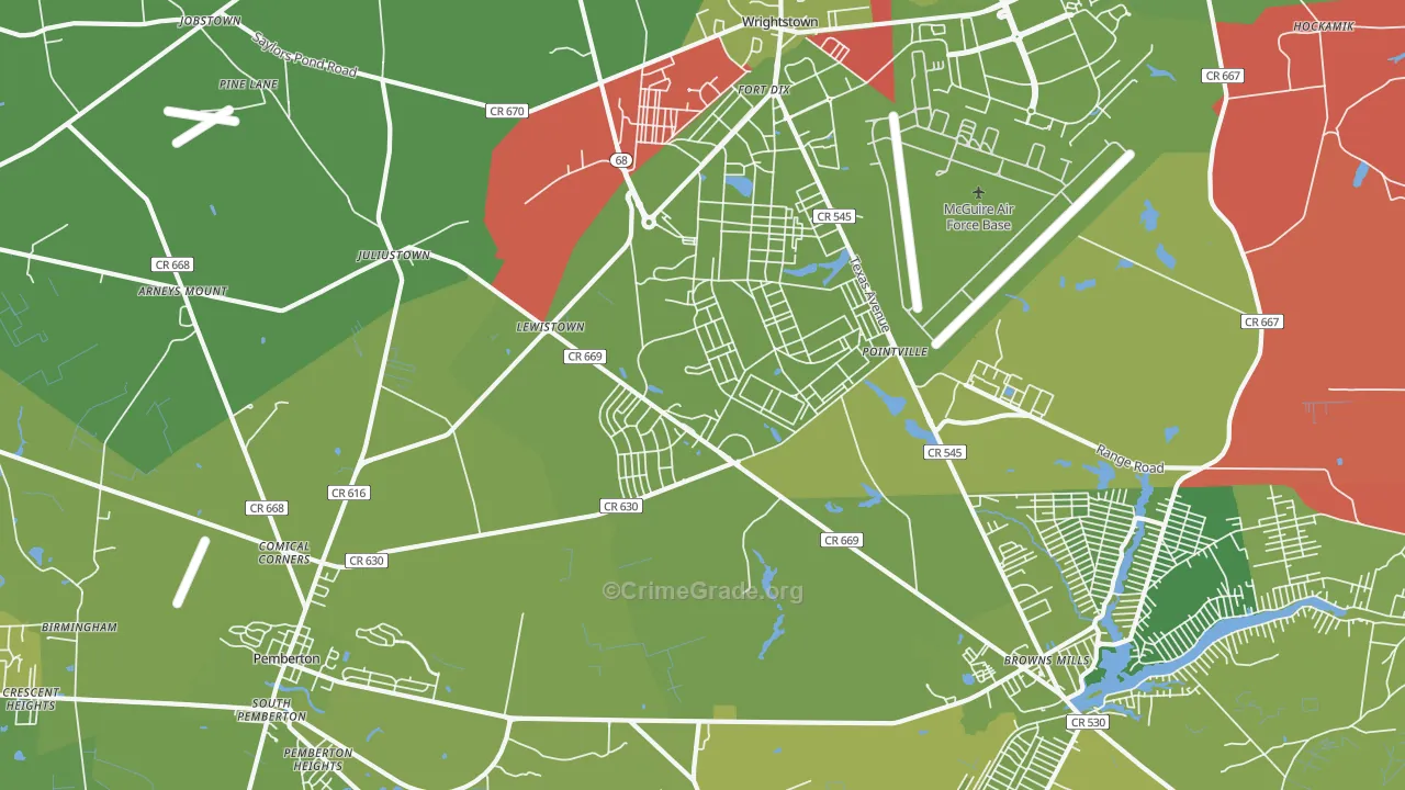 08640, NJ Map of Vehicle Theft Rates