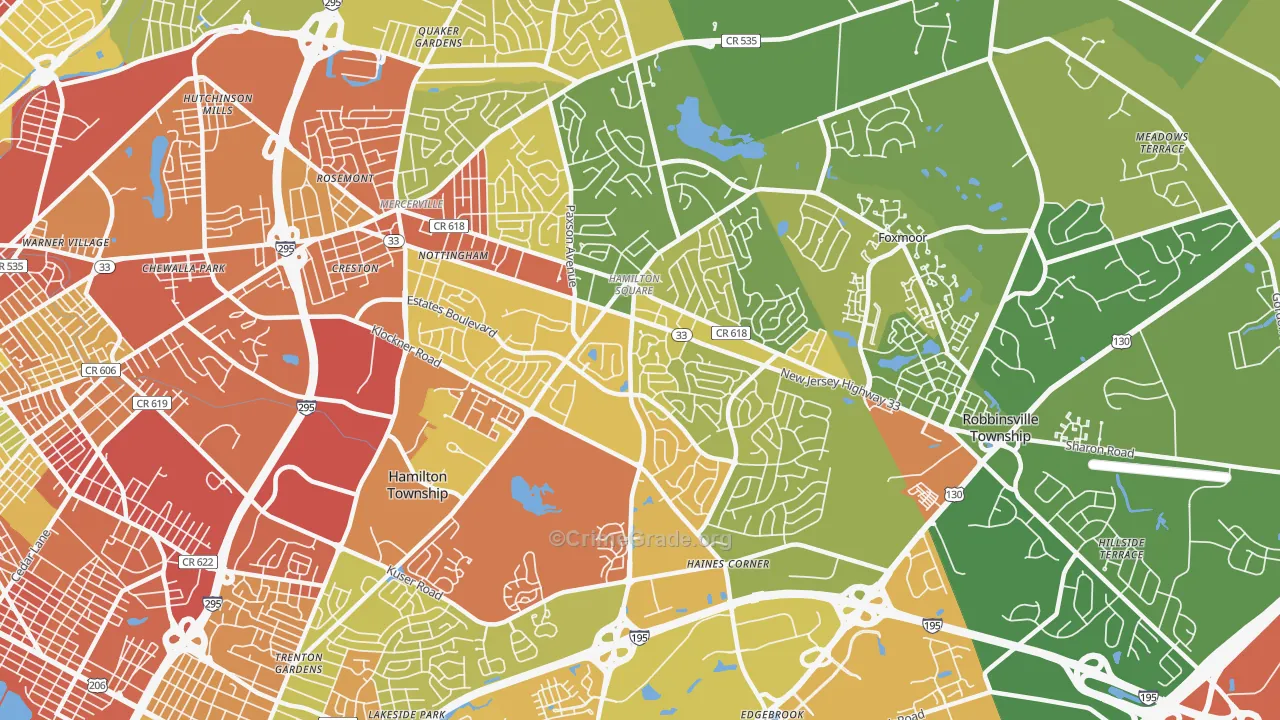 08690, NJ Map of Vehicle Theft Rates