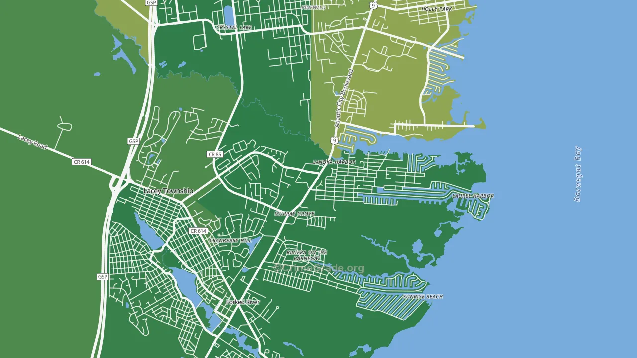 08734, NJ Map of Vehicle Theft Rates