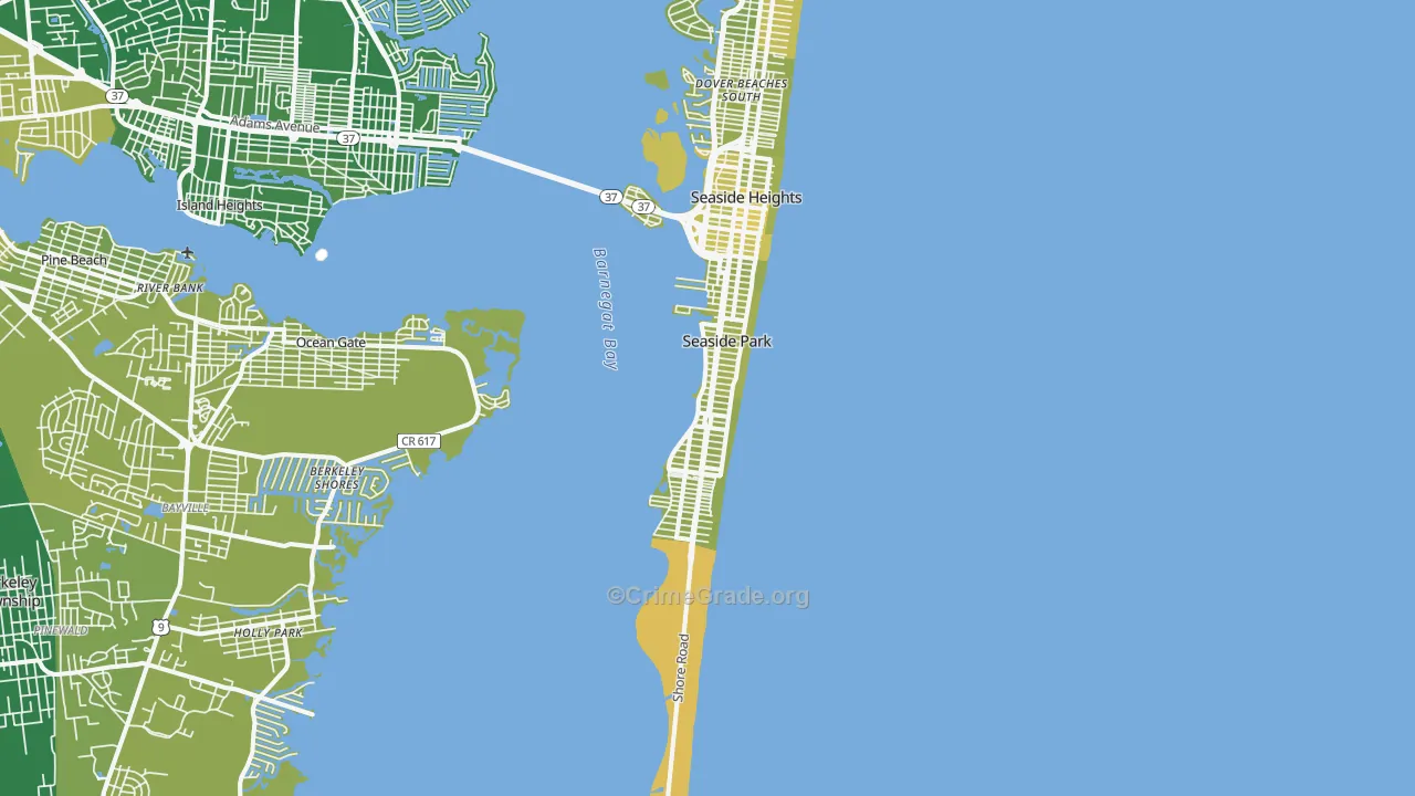 08752, NJ Map of Vehicle Theft Rates