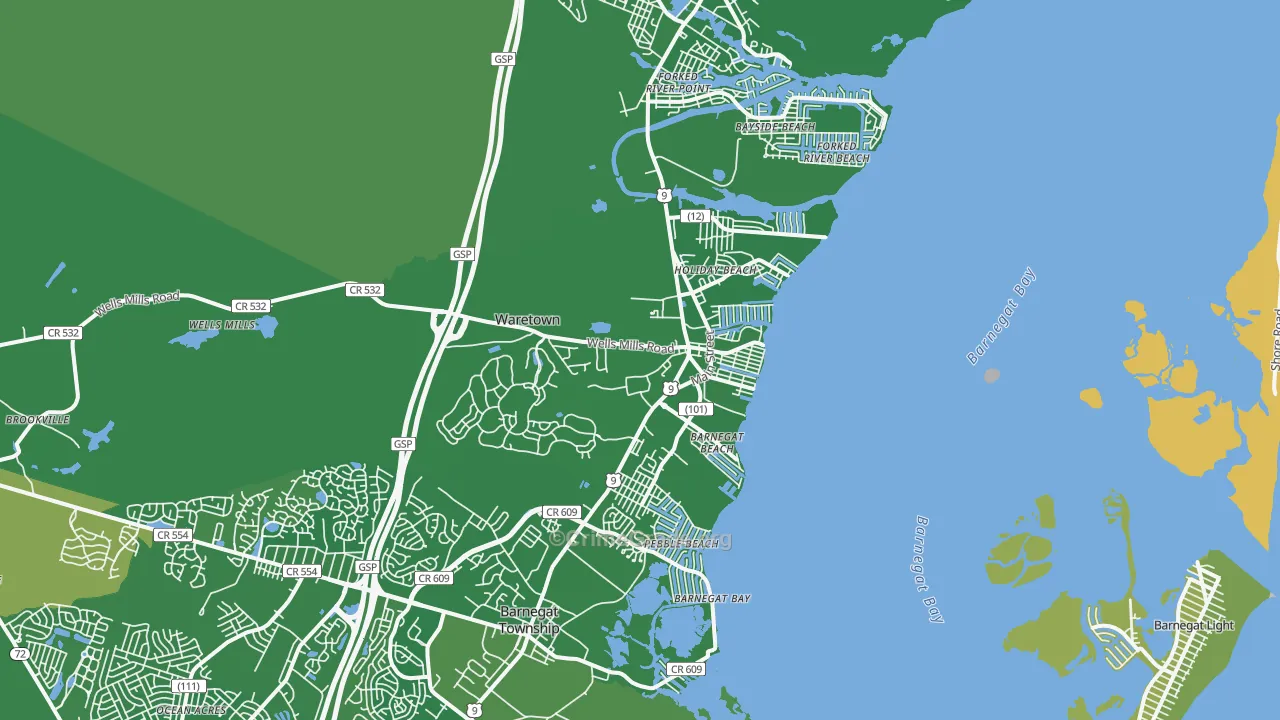 08758, NJ Map of Vehicle Theft Rates