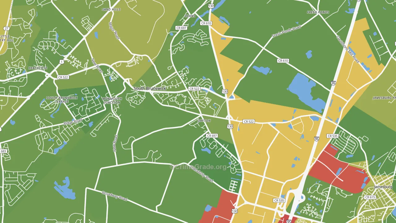 08810, NJ Map of Vehicle Theft Rates
