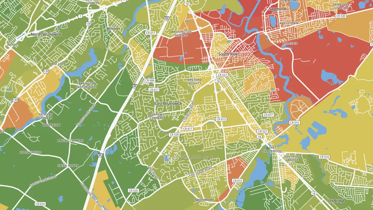 08816, NJ Map of Vehicle Theft Rates