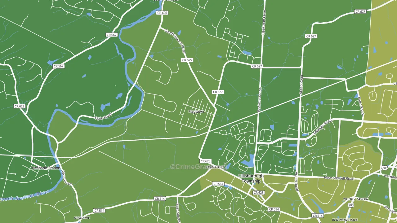 08821, NJ Map of Vehicle Theft Rates