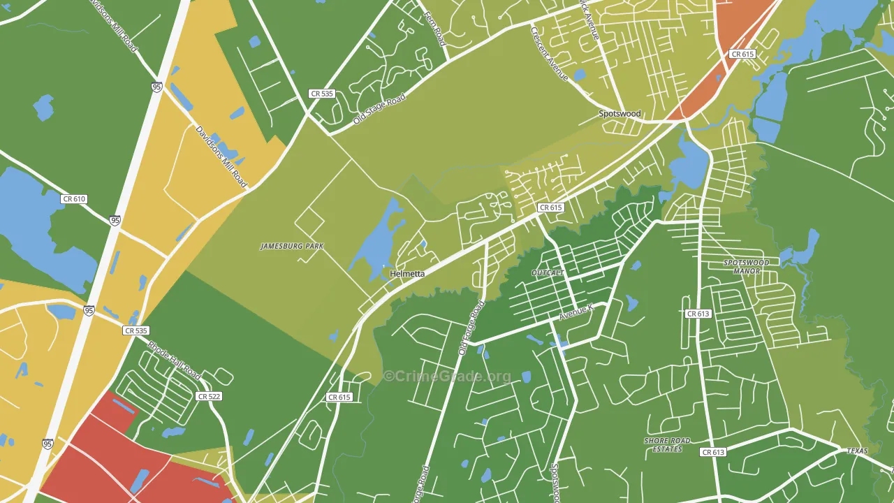08828, NJ Map of Vehicle Theft Rates