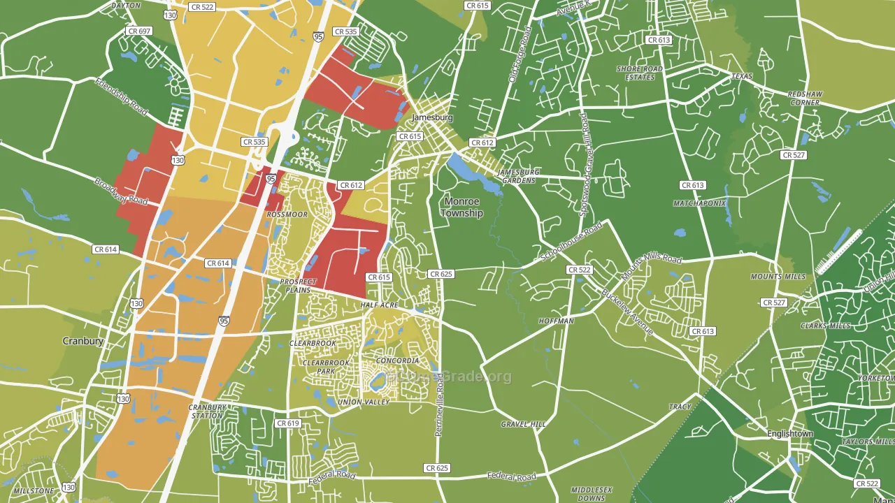 08831, NJ Map of Vehicle Theft Rates