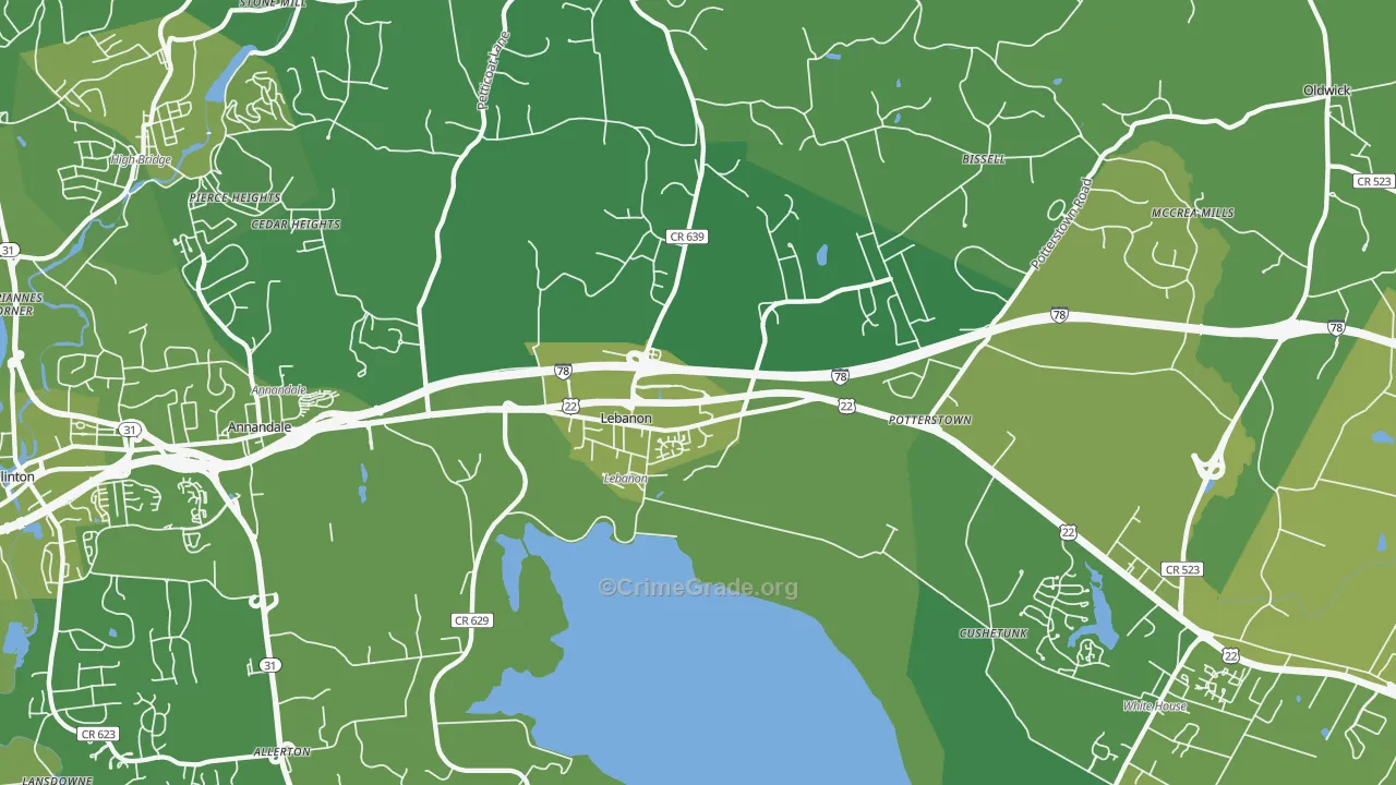 08833, NJ Map of Vehicle Theft Rates