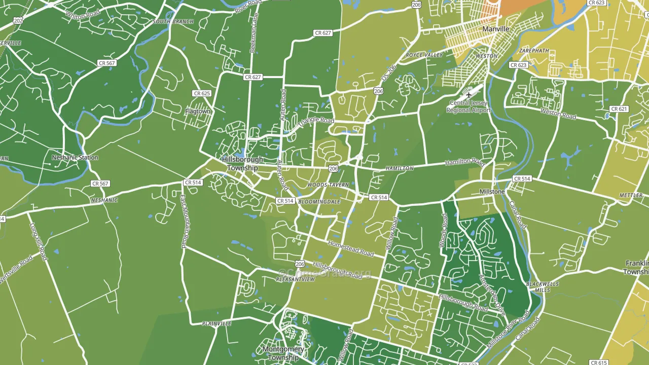 08844, NJ Map of Vehicle Theft Rates