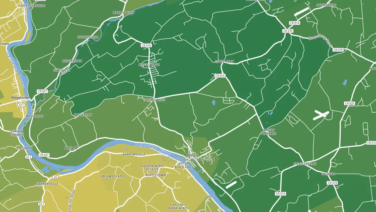 08848, NJ Map of Vehicle Theft Rates
