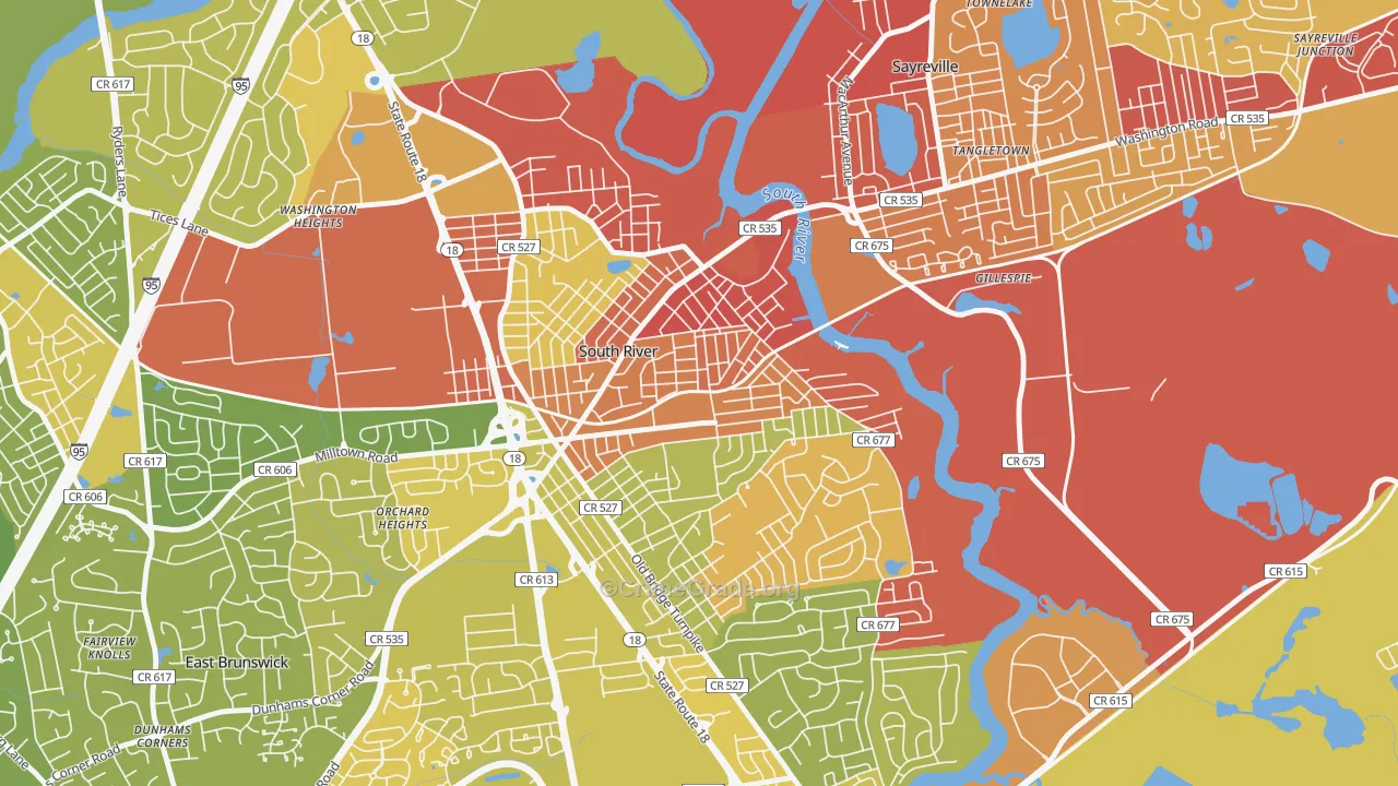08882, NJ Map of Vehicle Theft Rates