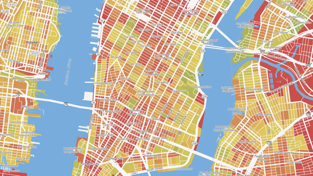 10003, NY Map of Vehicle Theft Rates