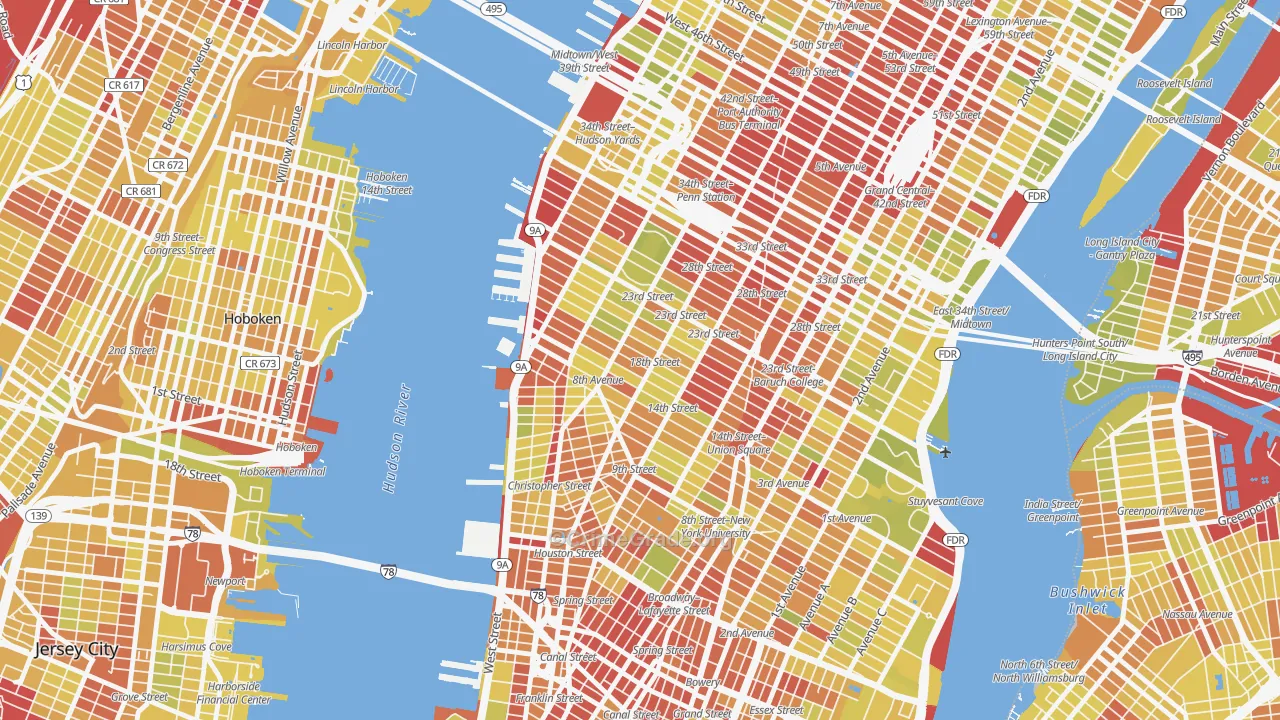 10011, NY Map of Vehicle Theft Rates