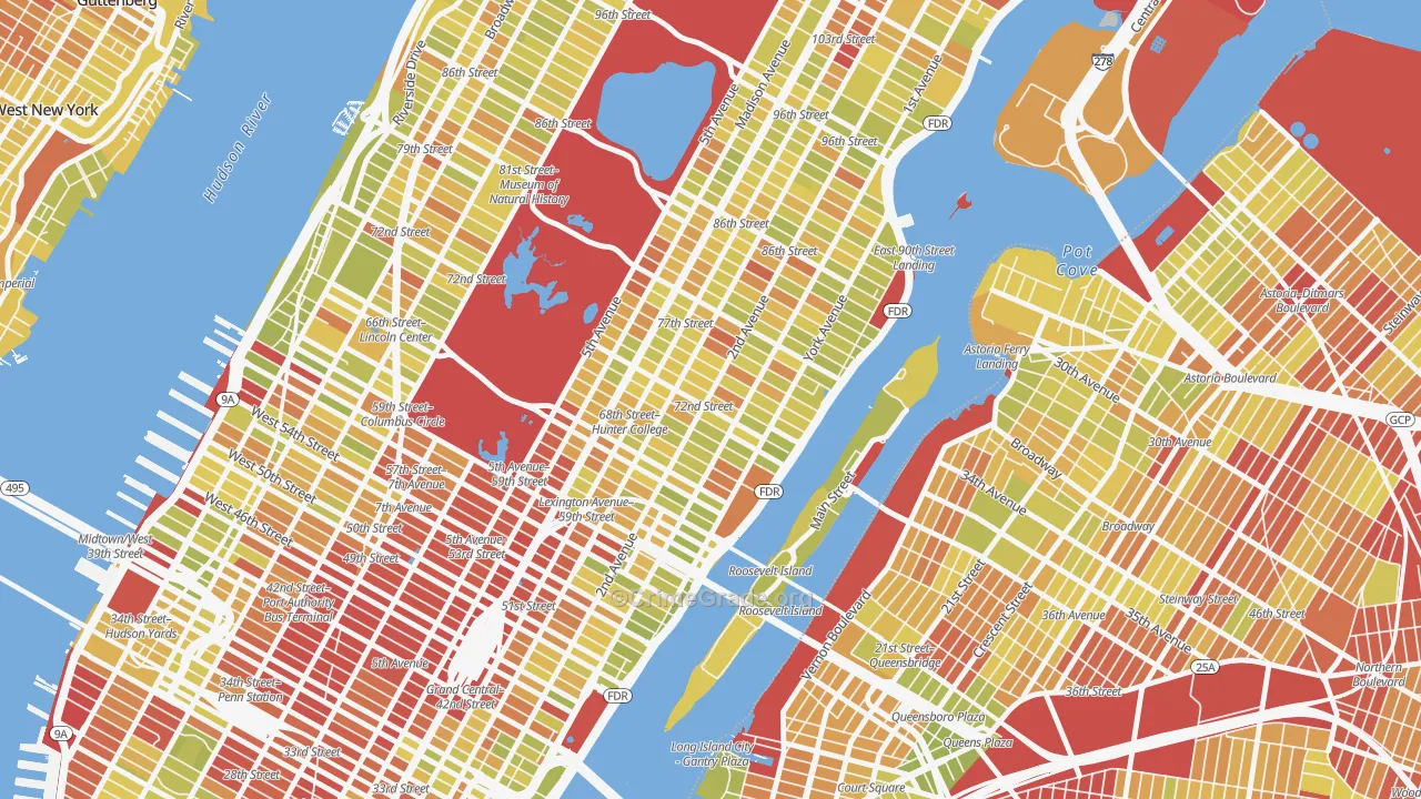 10021, NY Map of Vehicle Theft Rates