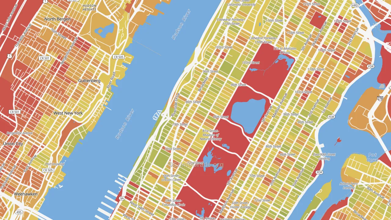10024, NY Map of Vehicle Theft Rates