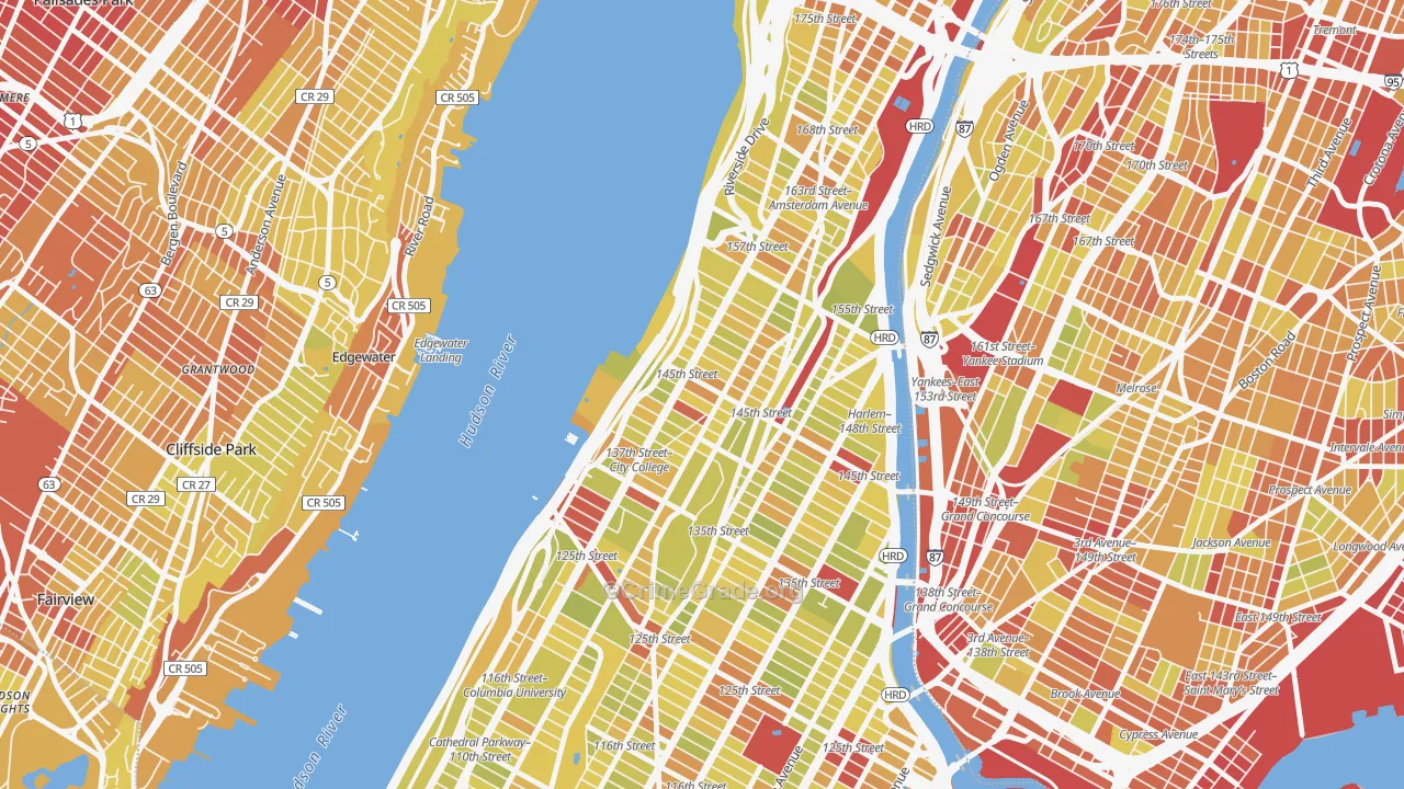 10031, NY Map of Vehicle Theft Rates