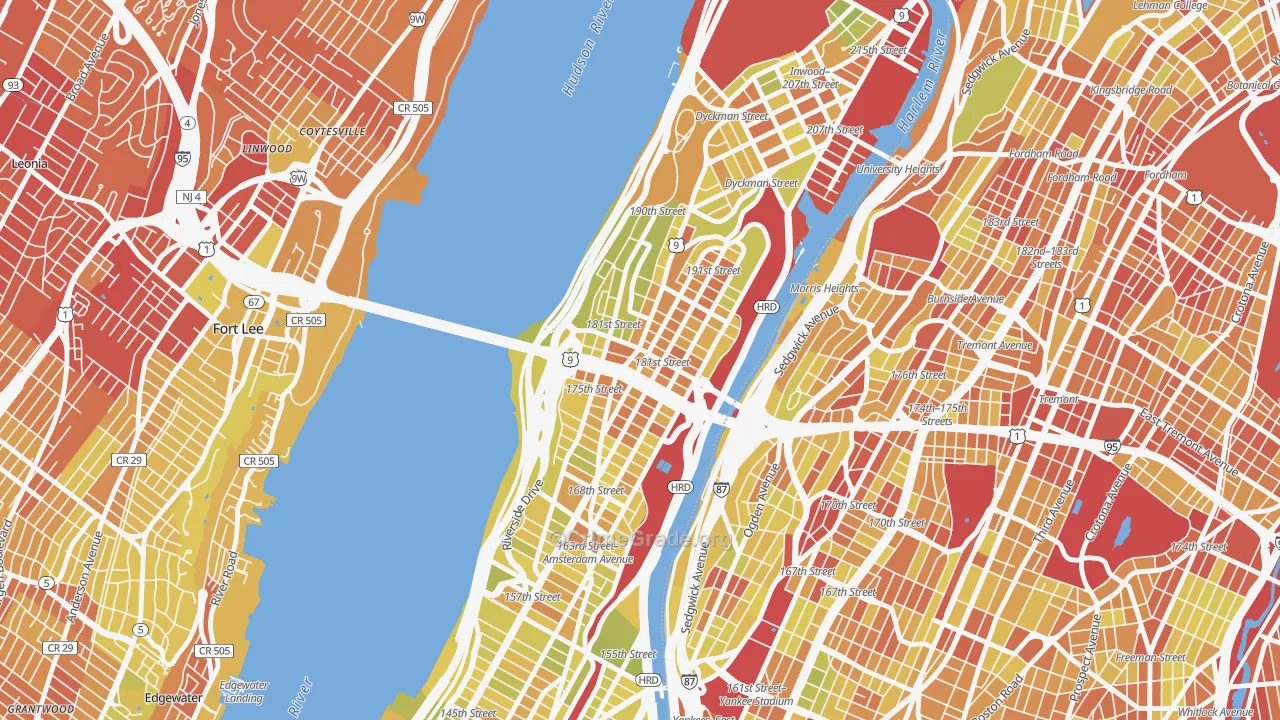 10033, NY Map of Vehicle Theft Rates