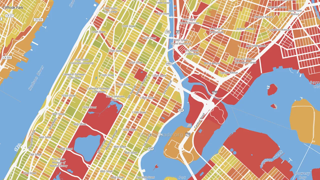 10035, NY Map of Vehicle Theft Rates