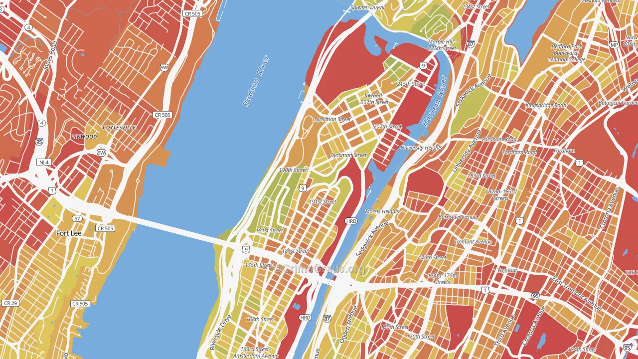 10040, NY Map of Vehicle Theft Rates