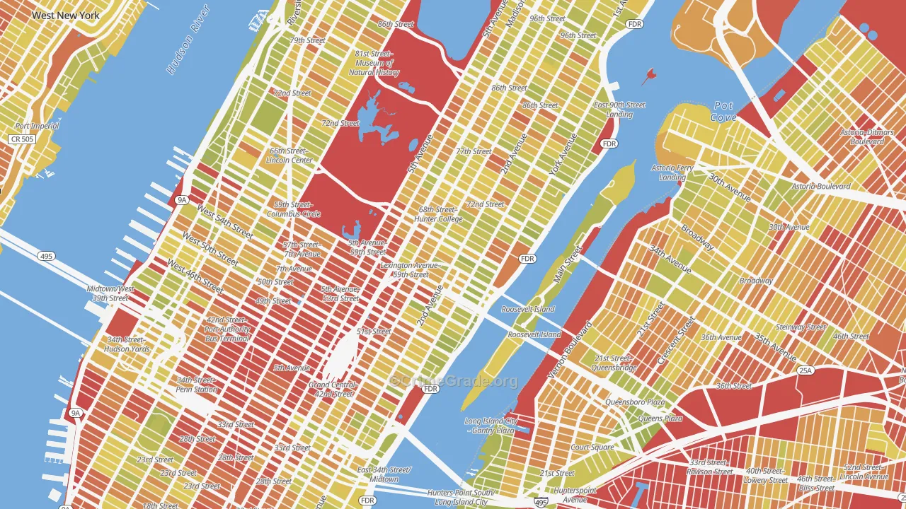 10065, NY Map of Vehicle Theft Rates