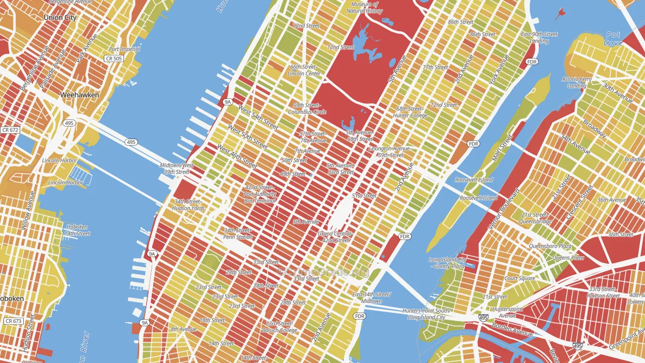 10112, NY Map of Vehicle Theft Rates