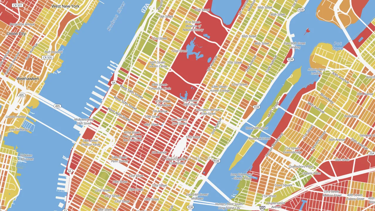 10153, NY Map of Vehicle Theft Rates