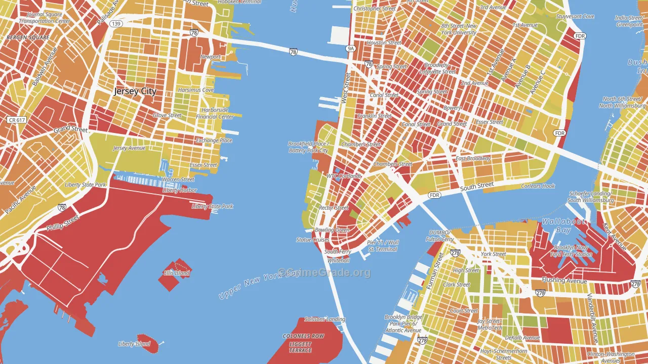 10281, NY Map of Vehicle Theft Rates