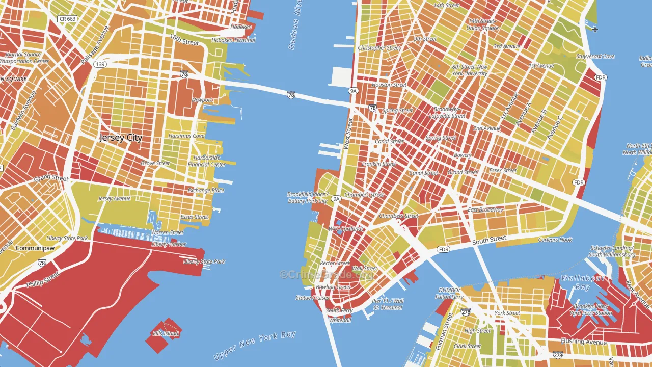 10282, NY Map of Vehicle Theft Rates