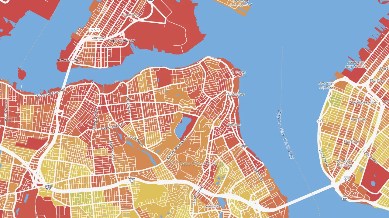 10301, NY Map of Vehicle Theft Rates