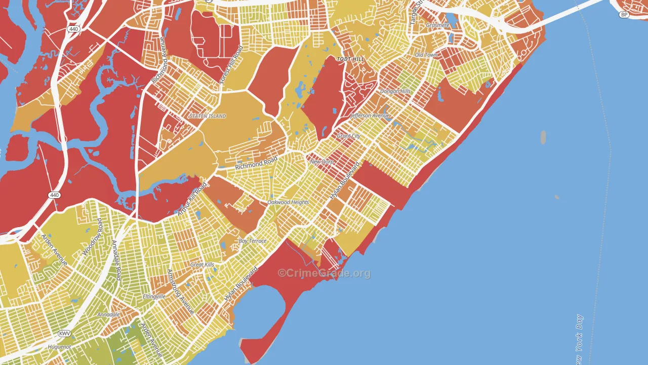 10306, NY Map of Vehicle Theft Rates