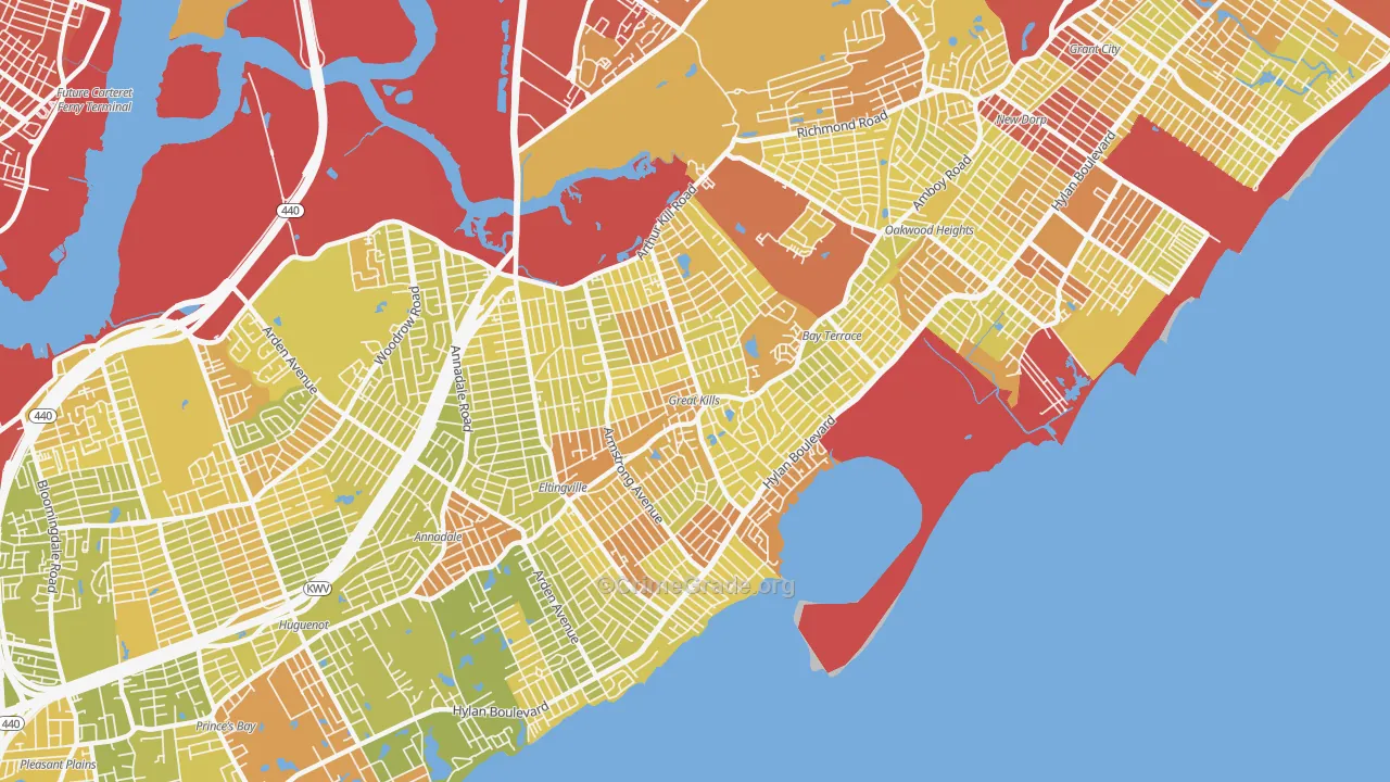 10308, NY Map of Vehicle Theft Rates