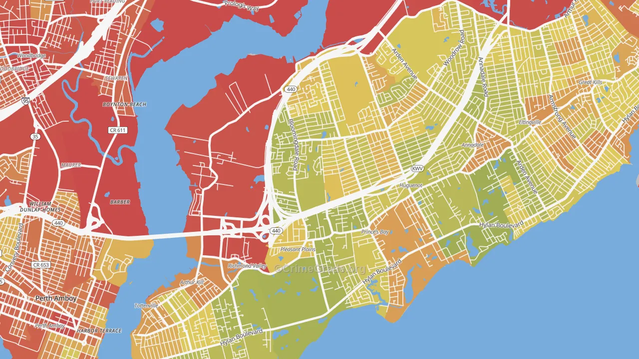 10309, NY Map of Vehicle Theft Rates