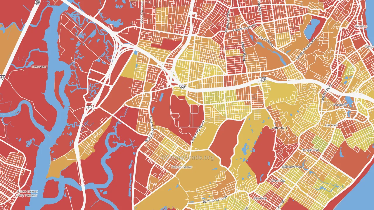 10314, NY Map of Vehicle Theft Rates
